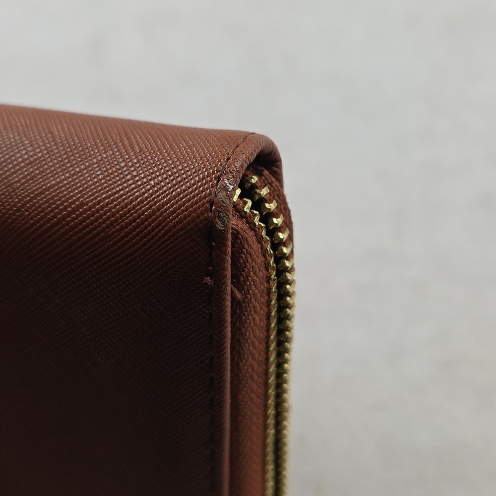 Steve‎ Madden Tan Wristlet Zip Wallet 16 Card Slots - Picture 6 of 7